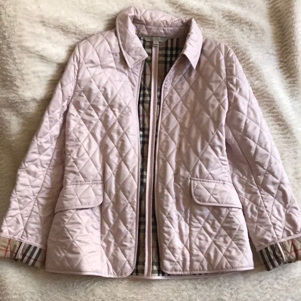 Burberry London Rose Quartz Quilted Fabric Jacket
